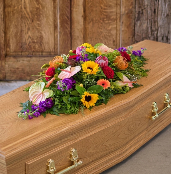 Vibrant Anthurium Casket Spray