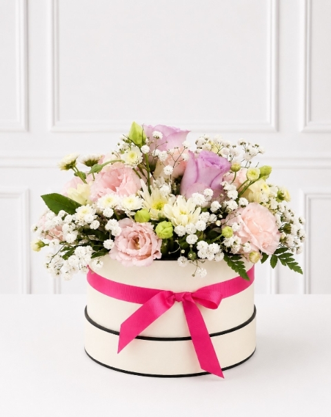 Pastel Pink Hat Box